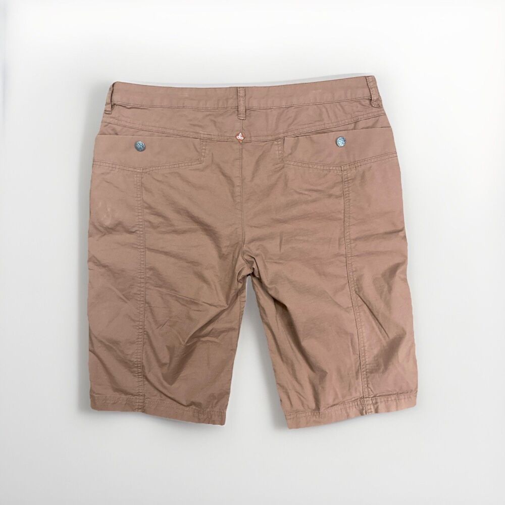 PrAna Larissa Knicker Bermuda Shorts Desert Khaki Brown Womens 14 - Picture 2 of 7